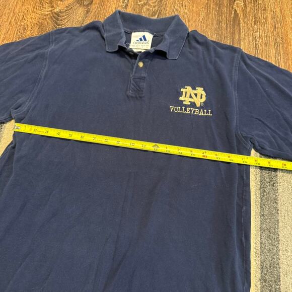 2000s Notre Dame Fighting Irish Volleyball College Adidas Polo Button Shirt Sz.M - Picture 7 of 7